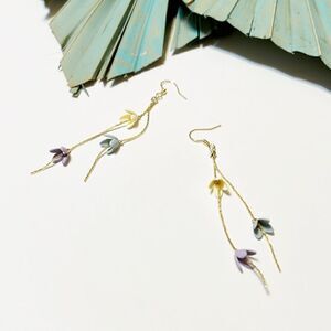 Flower drop earrings #76